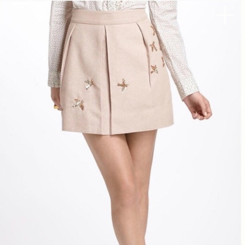Leifnotes Migration Pink mini skirt bird